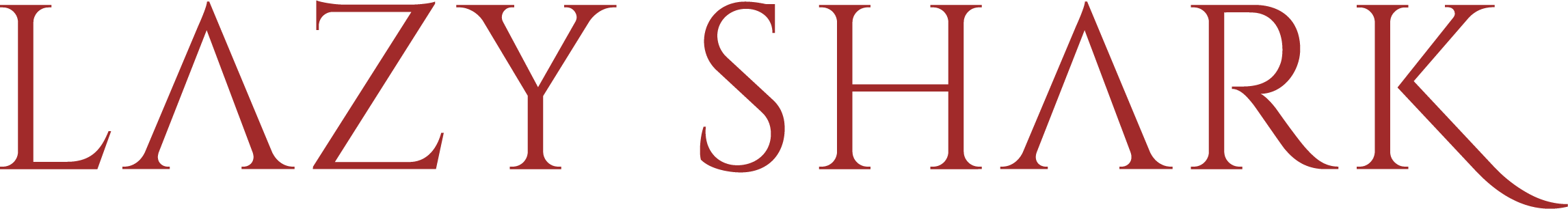 Lazy Shark logo Red Lazy Shark logo Red